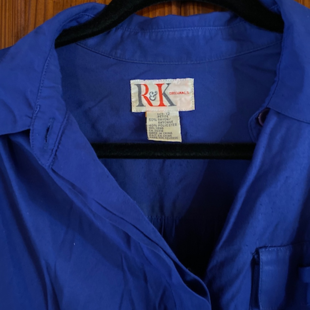 Cobalt blue 90's dress - Picture 2 of 3